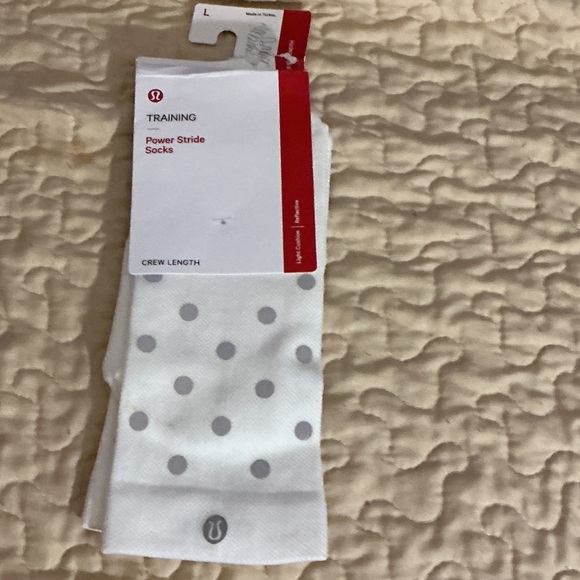 lululemon athletica Power Stride White and Gray Socks - Picture 1 of 2